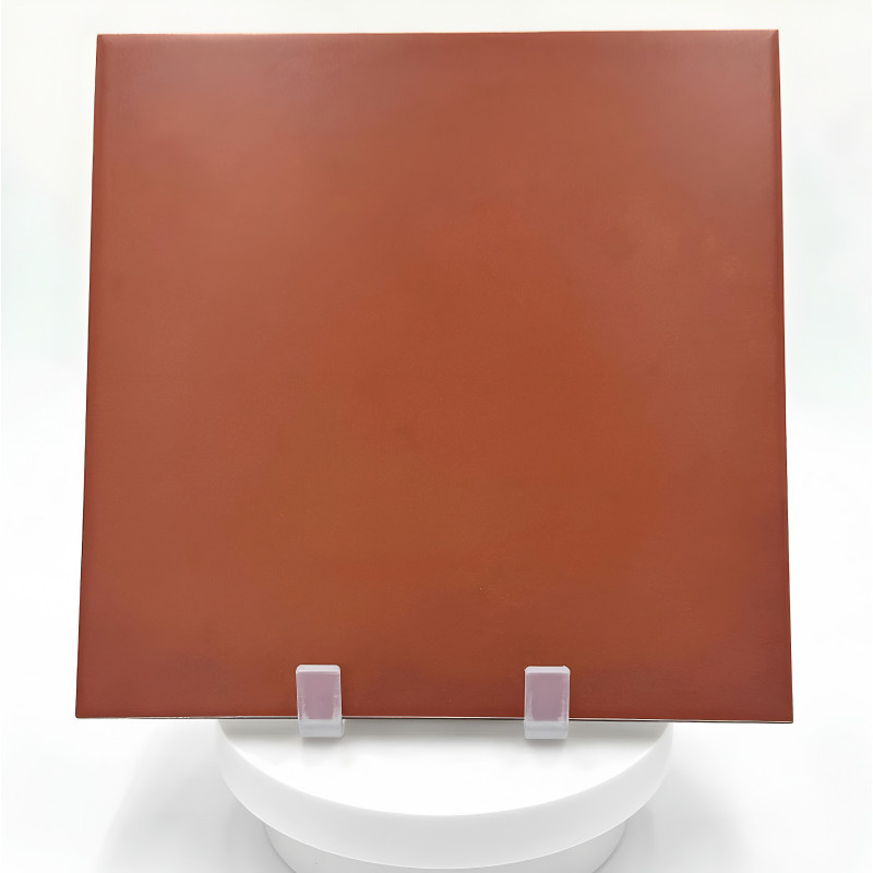 Carrelage sol / mur effet ciment uni rouge terre cuite 20x20 cm 1900 ROJIZO